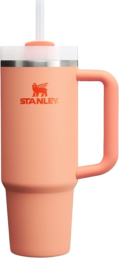 STANLEY Quencher H2.0 Flow State Tumbler, 30 oz, Nectarine | Handle and Straw | by Unknown