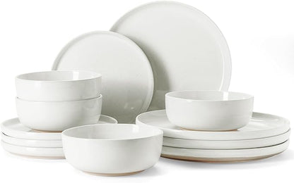 Famiware Milkyway 12-Piece Stoneware Dinnerware Set, Dishes Set by Famiware