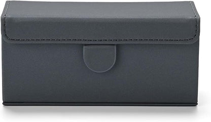 Oirlv Travel Rings Organizer Case, Premium Leather & Soft Velvet Portable Ring Storage Box, Secure Compact Jewelry Holder for Multi-Ring Travel Organization & Daily Use(Gray)