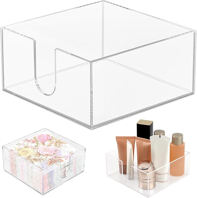 Acrylic Napkin Holder for Table, Cocktail Napkin Holder for 5.5 x 5.5 inch | - Image 9