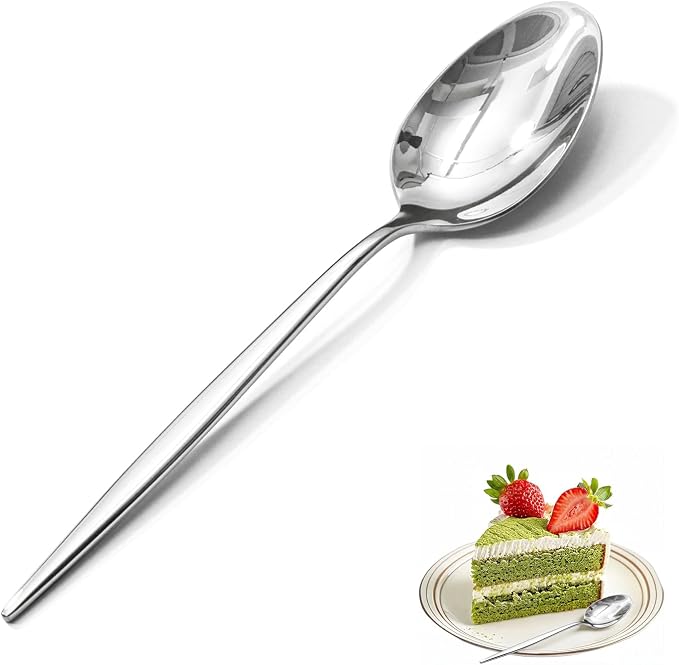 16-Piece Teaspoon Set, 18/10 Stainless Steel Dessert Spoons | Mirror Polished by KINGSTONE