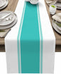 72 inches Long Teal Table Runners, Modern Stripes Table Runner Farmhouse by Futuregrace