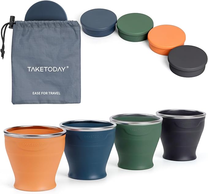 TakeToday Collapsible Cup 8 oz 4-Pack by TAKETODAY