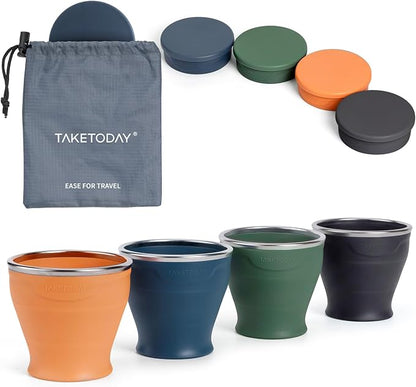 TakeToday Collapsible Cup 8 oz 4-Pack by TAKETODAY