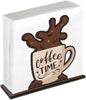 Funny Napkin Holder for Table, Cute Coffee Cup Design Wooden Napkin Dispenser by Unknown