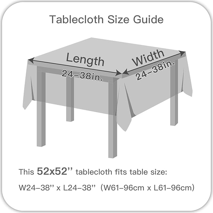 maxmill Jacquard Tablecloth Swirl Design Water Resistance Antiwrinkle Spillproof Heavy Weight Soft Table Cloth for Buffet Banquet Parties Event Holiday Dinner Square 52 x 52 Inch Turquoise