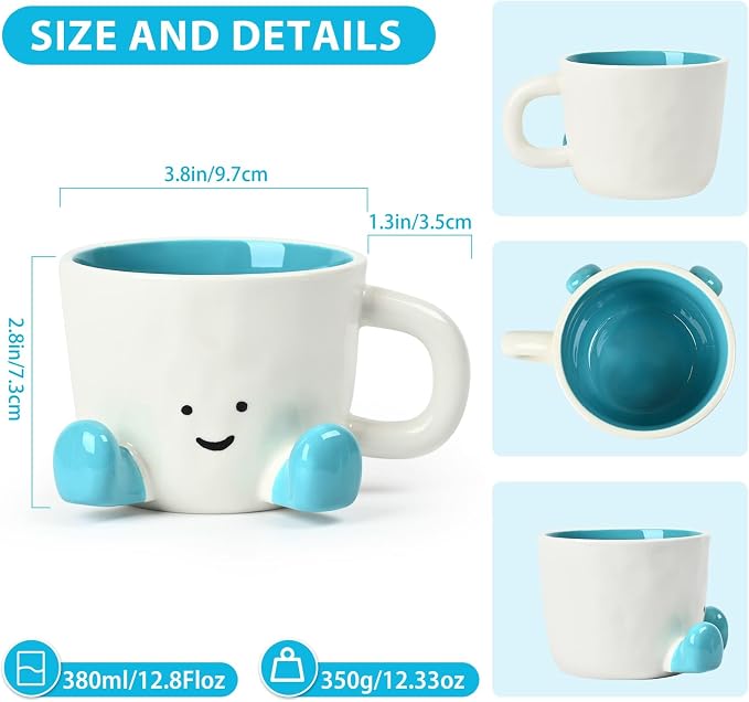 Coffee Mugs, Cute funny Mug For Women, 12.8oz/380ml Unique Ceramic Coffee Tea - Image 2