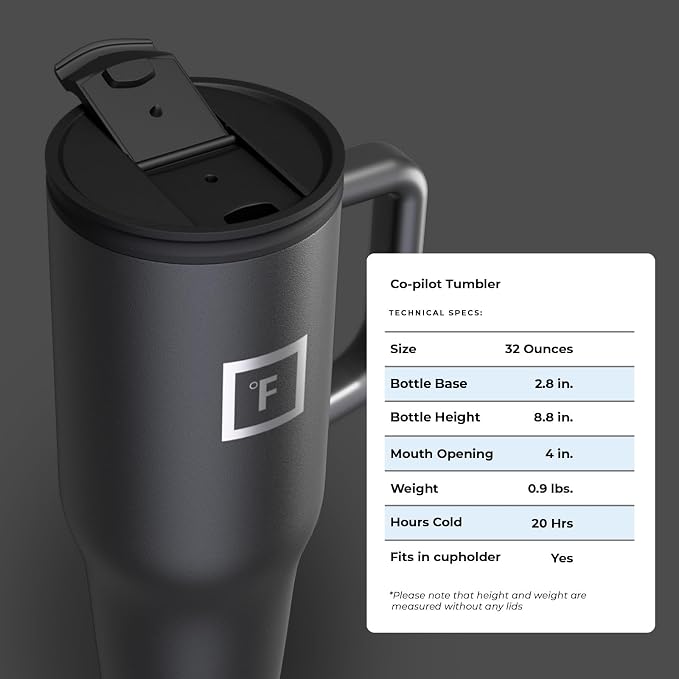 IRON °FLASK 32 oz Co-Pilot Insulated Travel Mug | Insulated Travel Mug - Image 9