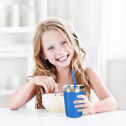 ShineMe 5Pack Kids Cups with Straws and Lids Spill Proof, 12oz Toddler Straw - Image 7