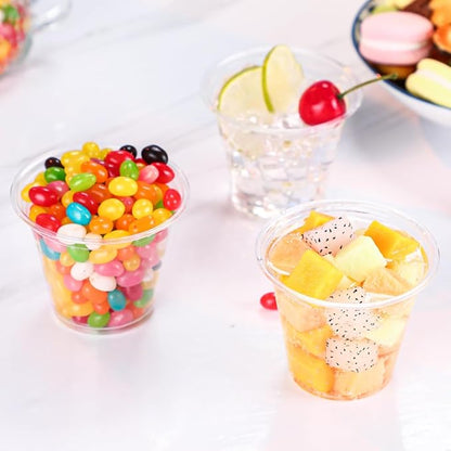 BYSNOW 100 Pack 9 oz Clear Plastic Dessert Cups - Image 4