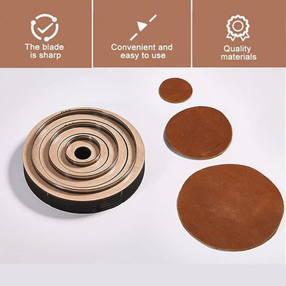 3-Piece Round Leather Cutting Die Set, Precision Cutting - Image 4
