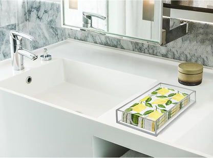 Acrylic Napkin Holder 2 Pack, Antislip | Flat Acrylic Tray - Image 2