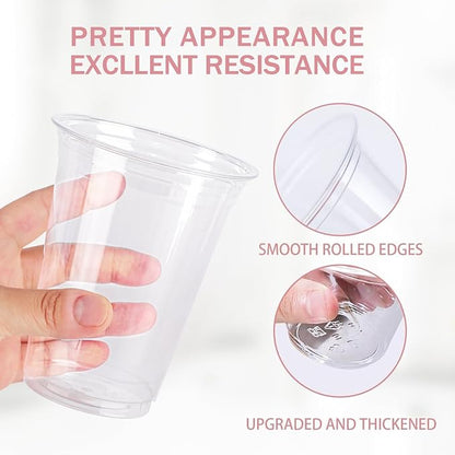 BYSNOW 12 oz Clear Plastic Cups - Image 3