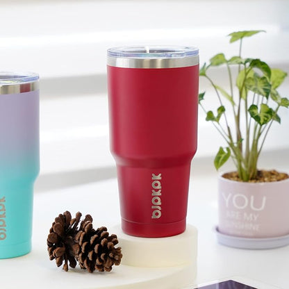 BJPKPK 30 oz Tumbler with Lid and Straw, Insulated Stainless Steel Cup | Double - Image 4