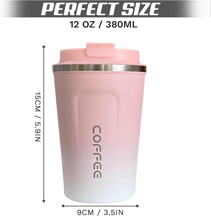 SPLMIFA Travel Coffee Mug Leak-Proof, Reusable Coffee Cups - Image 4