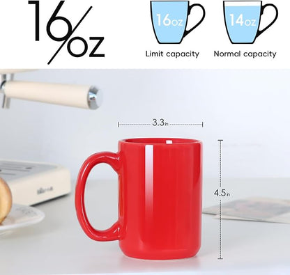 16 OZ Coffee Mug, Classic Blank Ceramic Cup - Image 2