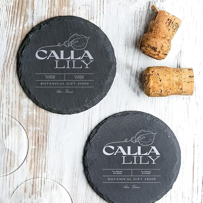 36pcs Black Slate Coasters Bulk Set 18 Round & 18 Square 4Inch Stone Coasters - Image 6