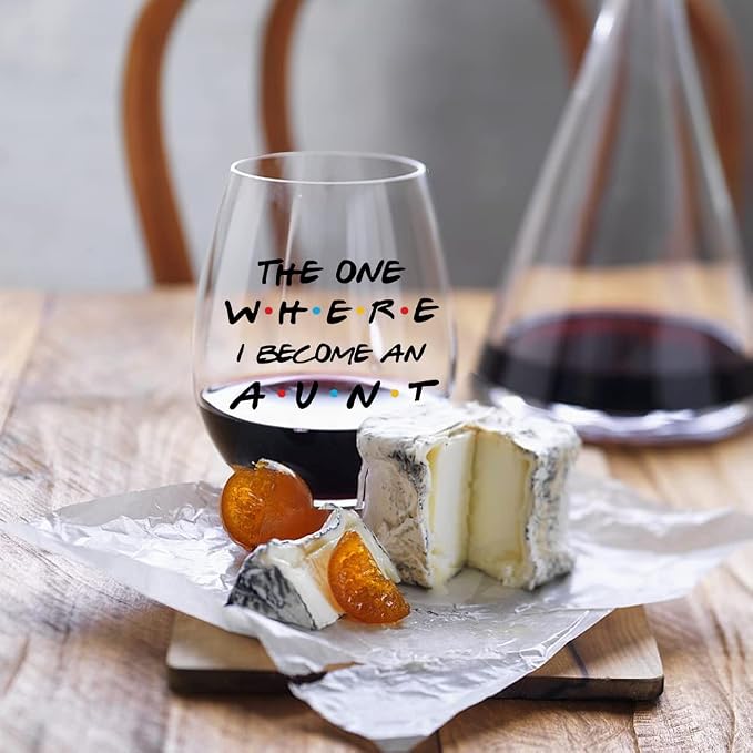Perfectinsoy The One Where I Become an Aunt Wine Glass Gift Box, Wine Glass - Image 5