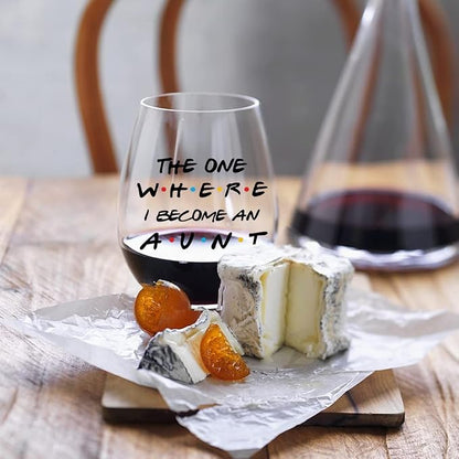 Perfectinsoy The One Where I Become an Aunt Wine Glass Gift Box, Wine Glass - Image 5