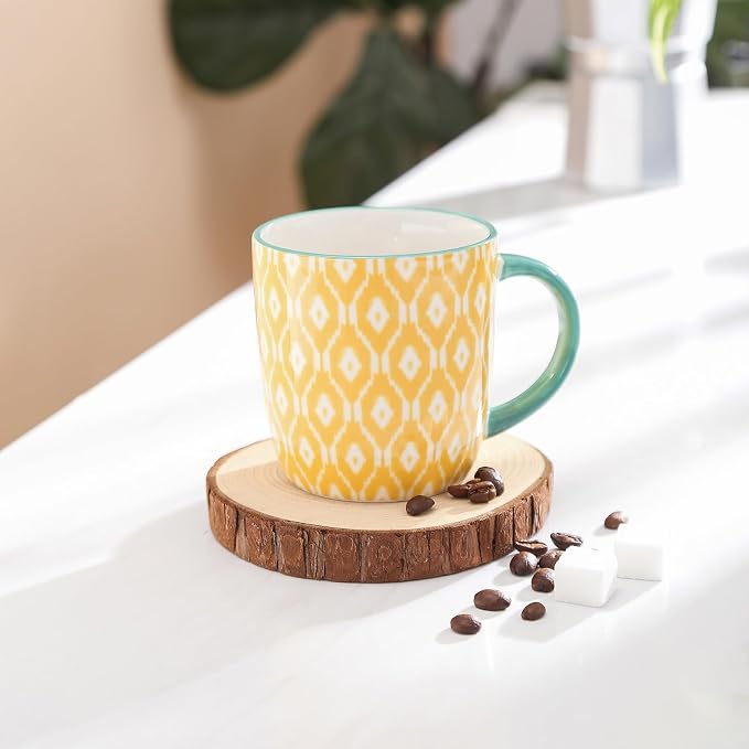 Selamica 10 OZ Coffee Mugs Set of 4, Small Coffee Cups Ceramic - Image 5