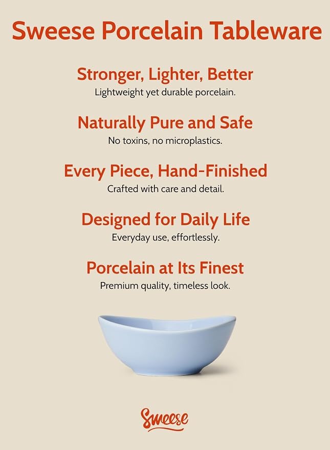 Sweese Porcelain Small Bowls 4 oz Set of 6 - Image 7