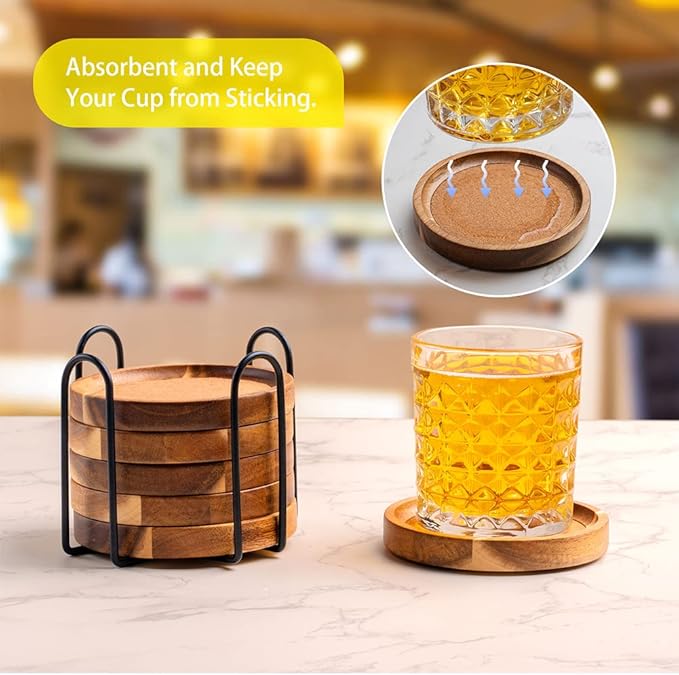 WLWNWFT Coasters for Drinks Absorbent - Image 3