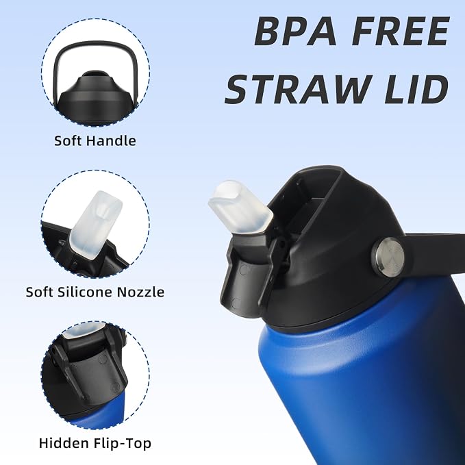 BJPKPK 32oz Insulated Water Bottle, Stainless Steel Bottle - Image 2