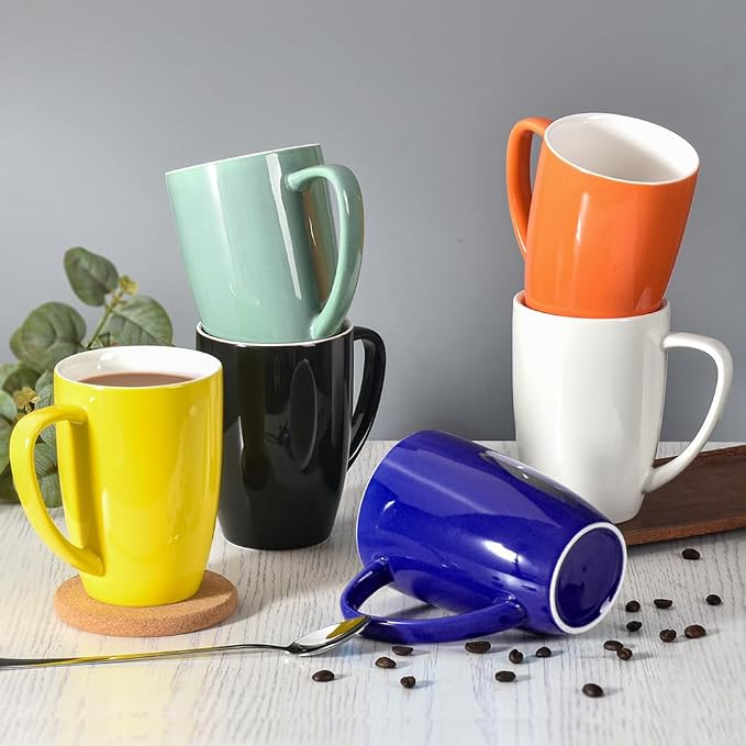 homEdge Porcelain Mug Set, 16 Ounces Cup - Image 7