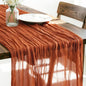 Terracotta Cheesecloth Table Runner 120 Inches 10 Ft Gauze Table Runner | by LINXTAR