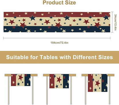 Memorial Day Table Runner, 4th of July American Patriotic Independence Day - Image 8