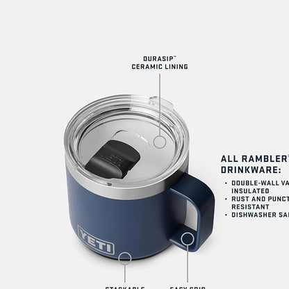 YETI Rambler 14 oz Ceramic Lined Stackable Mug, Vacuum Insulated, Stainless - Image 2