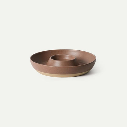 Mora Ceramic Chips and Dip Serving Tray: Large Divided Party Bowl Set by MORA