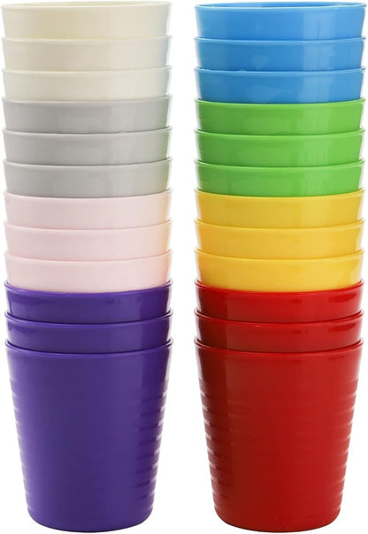 Frcctre 24 Pack Plastic Kids Cups, 8 Oz Small Unbreakable Plastic Kids Tumblers - Image 9