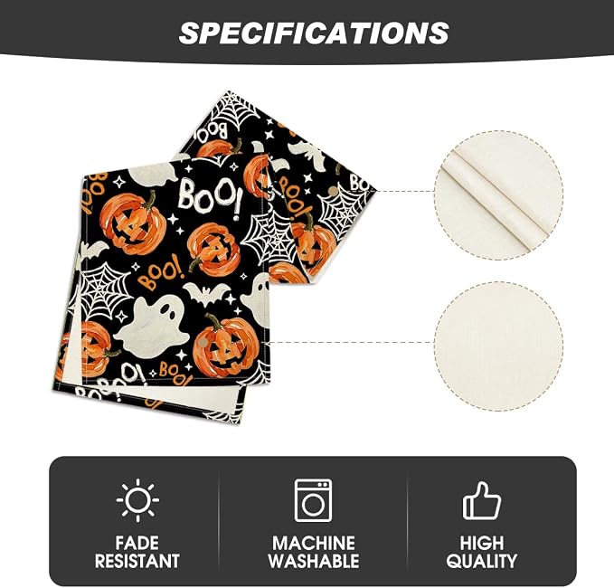 Artoid Mode 210 GSM Halloween Table Runner 13x120 Inch Home Party Decor | - Image 5