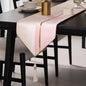 Avigers Table Runner 12 x 90 Inch, Ice Berry Powder White, Geometric | Faux by Avigers