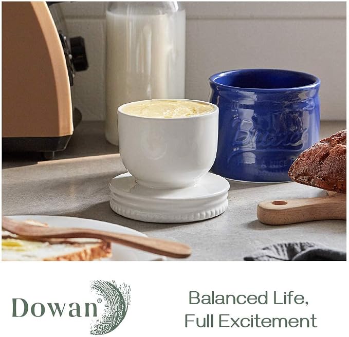 DOWAN Porcelain Butter Keeper Crock, French Butter Dish - Image 3