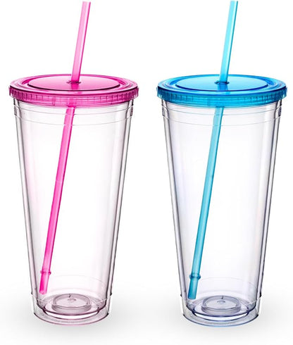 Zukro Clear Double Wall Plastic Tumbler by ZukroDrinkware