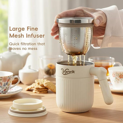 Tea Infuser Cup Doubles As Insulated Coffee Mug, Tea Cup - Image 3