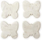 Two's Company Set of 4 Butterfly Marble Coasters - Marble