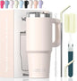 20 oz Tumbler with Handle, Tumbler with Lid and Straw, Double Wall Insulated by Watersy