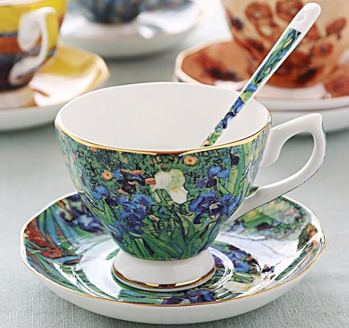 Bone China Cup &Saucer Set, 7oz- Van Gogh's Paintings - Image 3
