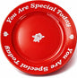 You Are Special Today Red Ceramic Celebration Plate, 10.6" Dinner Plate for Birthday, Wedding, Anniversary, Graduation & Family Traditions - Decorative Keepsake Gift Dish with Gift Box (1 Pack)