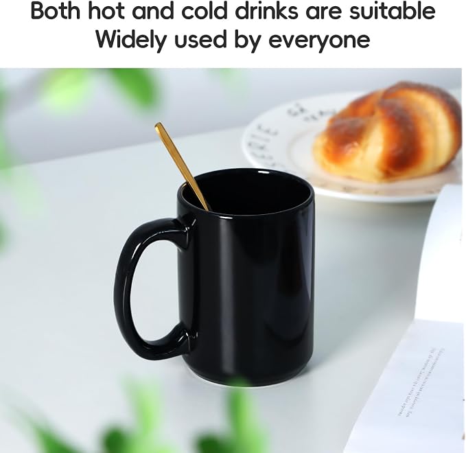 16 OZ Coffee Mug, Classic Blank Ceramic Cup - Image 3
