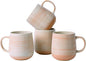 Coffee Mugs Set of 4, 12oz Stoneware Coffee Cups by ALOFMO