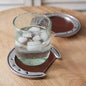 CTW Home Set of Four Leather Horseshoe Coasters by Unknown