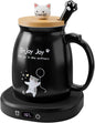 Cat Mug Coffee Mug Warmer Set for Desk Electric Heated Tea Cup Candle Plate | by SmartTool%E2%80%A2BetterLife