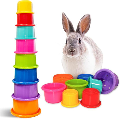 8 Pcs Stacking Cups for Small Animal Toys, Nesting Rabbit Toys of Different by starfa+lab