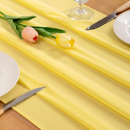 Yellow Chiffon Table Runner Summer Boho Wedding Birthday Party Decor | 14ft - Image 2
