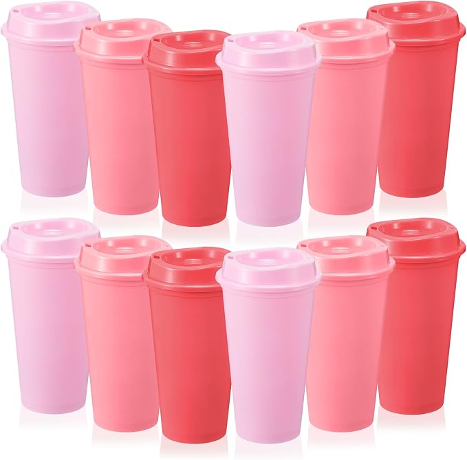 FillTouch 12 Pcs 16 oz Reusable Coffee Cups by FillTouch