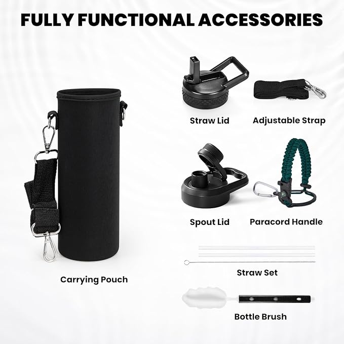 RAYMYLO Insulated Water Bottle 24 oz, Triple Wall Vacuum Stainless Steel | - Image 5